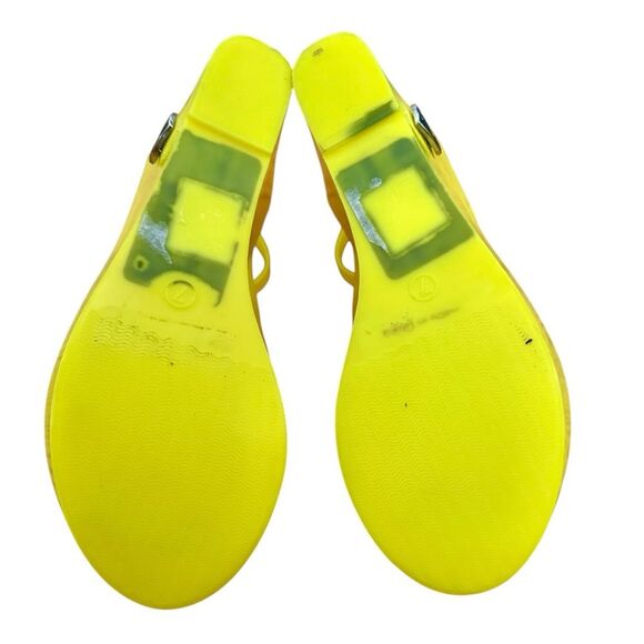 Gwen Stefani Harajuko Lovers Rare Neon Jelly Wedge Sandals Size 7 - Picture 7 of 10